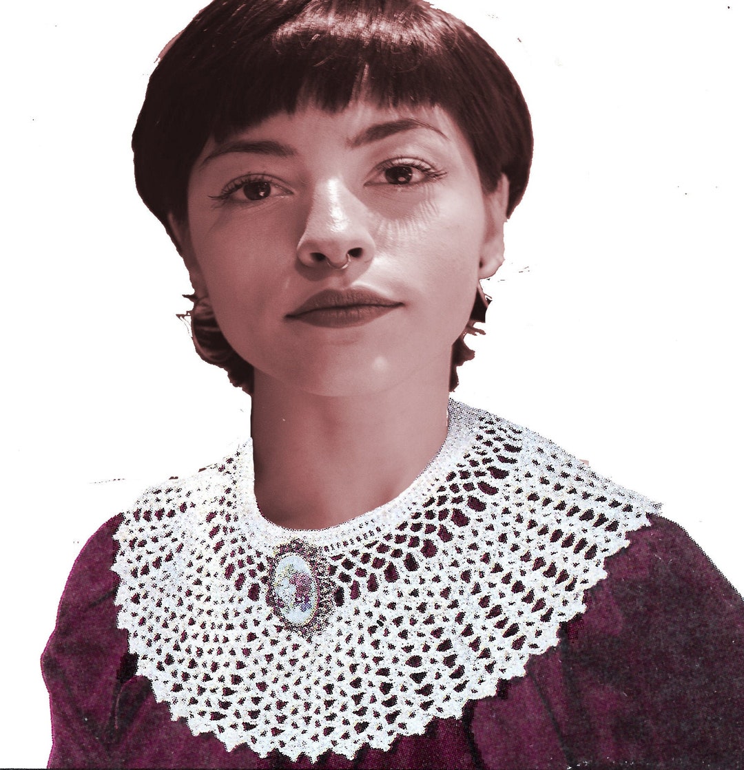 Crochet Collar, RBG Style, Vintage Pattern, PDF Pattern Download - Etsy