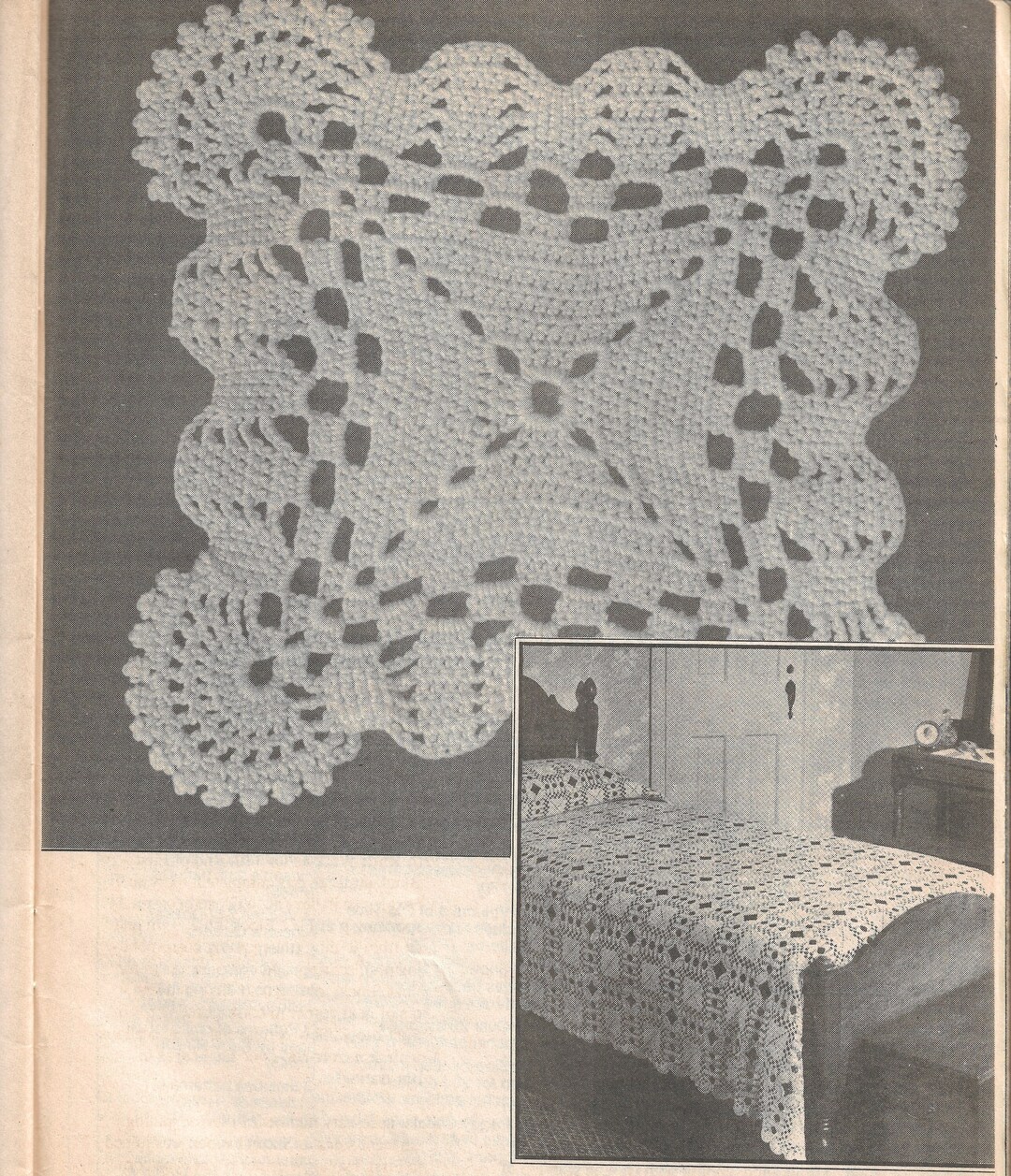 Cockleshells Vintage Crochet Bedspread, High Quality PDF Pattern ...