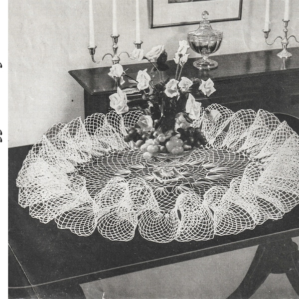 Ruffled vintage Victorian doily, high quality PDF pattern download