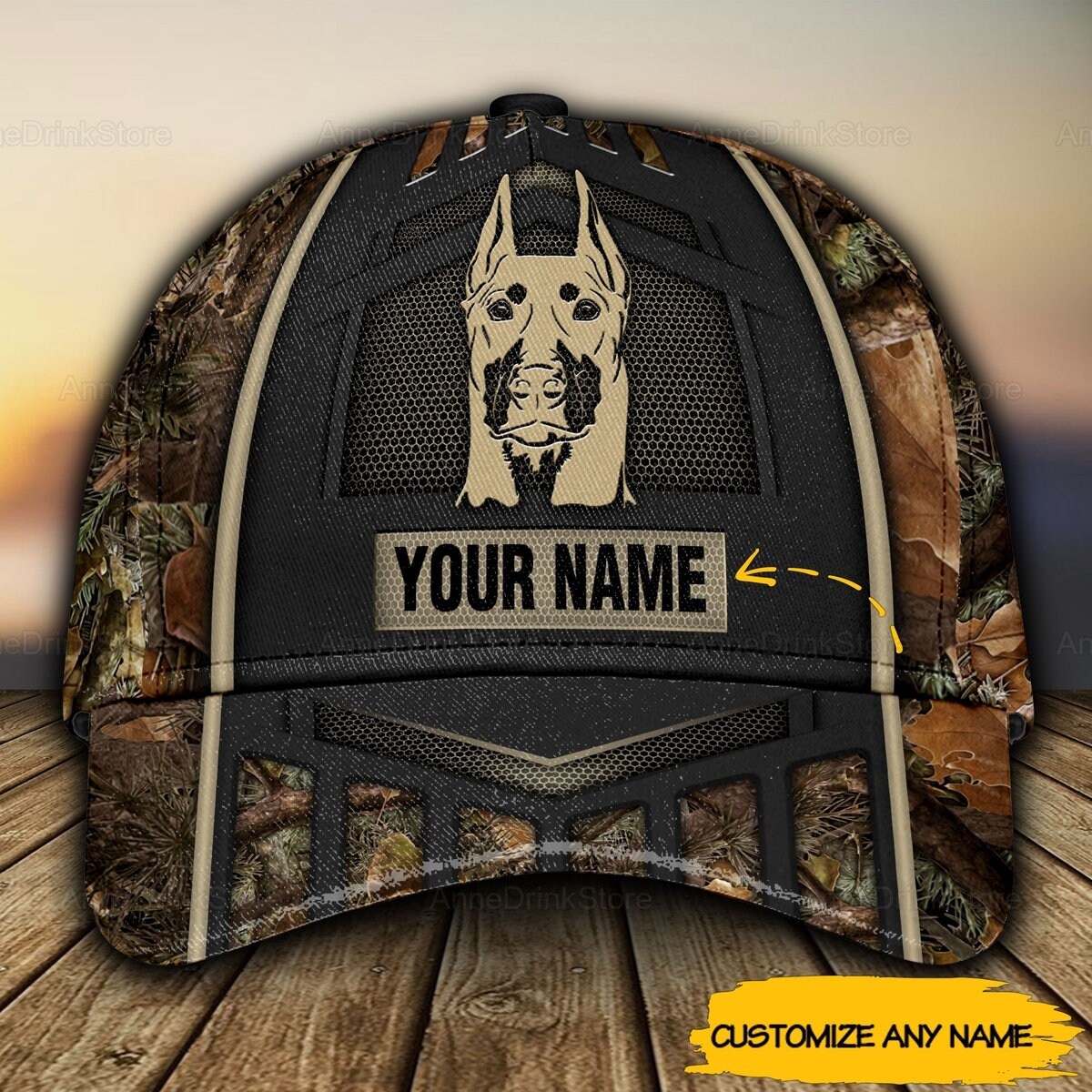 Doberman Custom Hunting Classic Cap Dog 