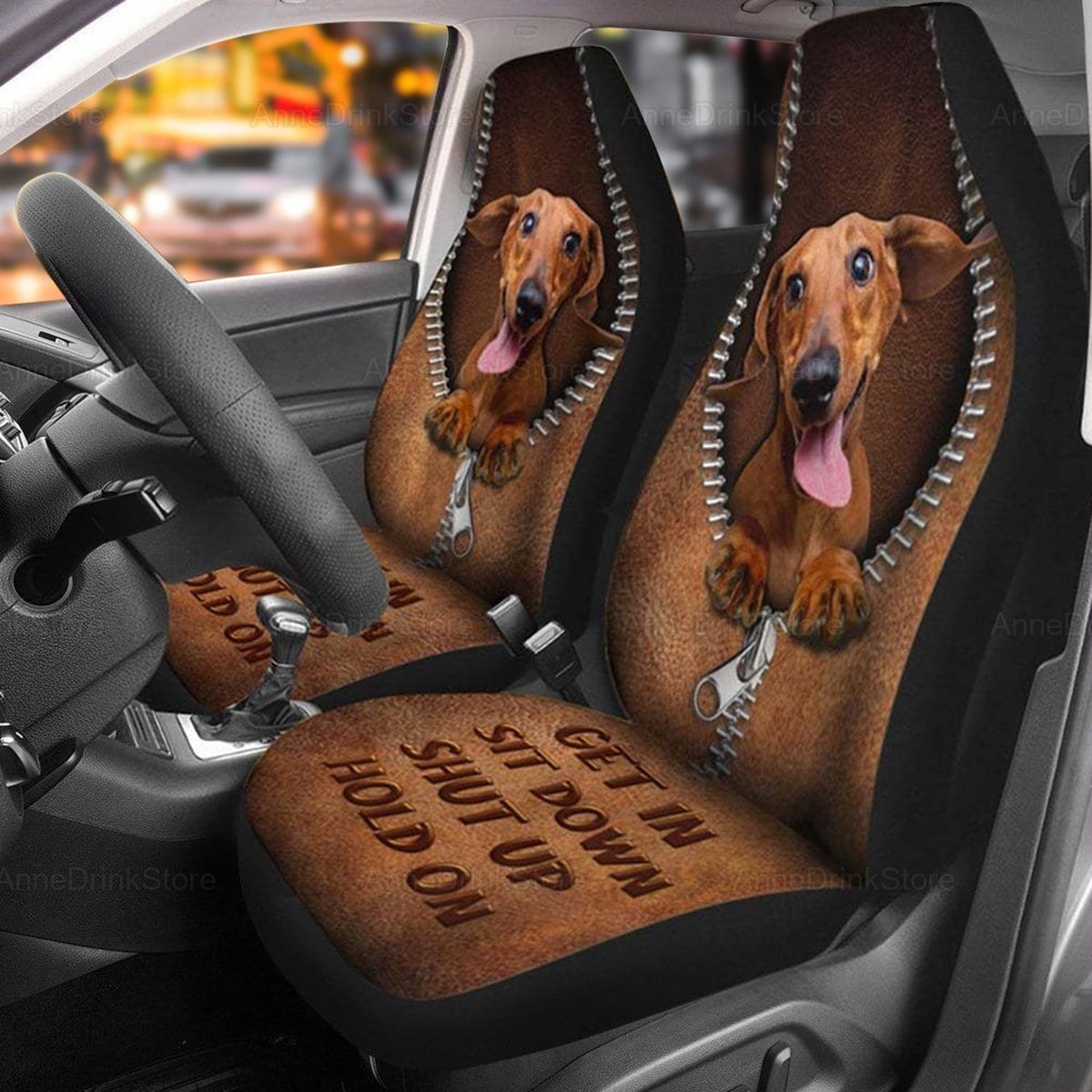 Dachshund Car Seat Covers, Gift For Him, Dachshund Seat Covers