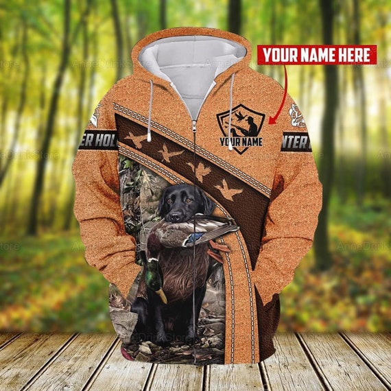 Duck Hunting Personalized Zip Hoodie 