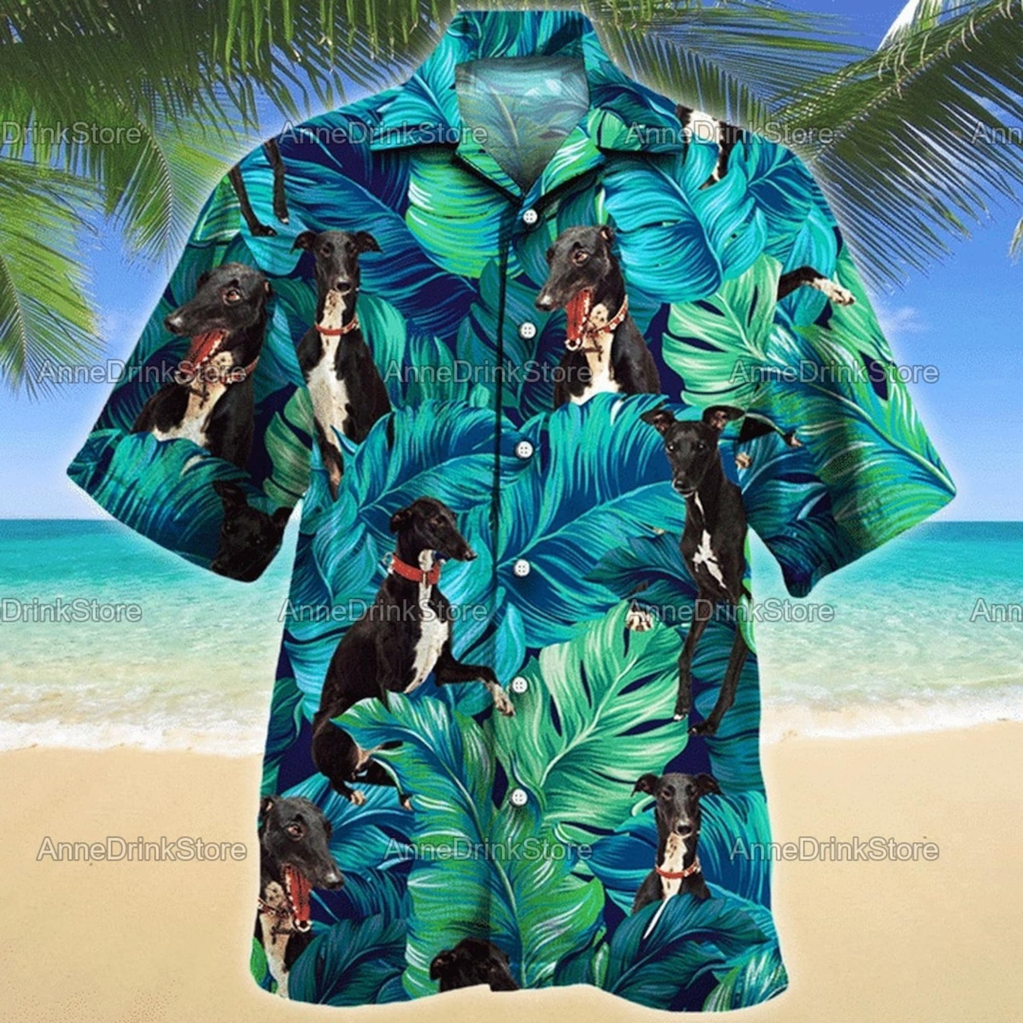 Greyhound Hawaiian Shirts, Summer Shirts, Dog Lover Shirts, Shirt For Men, Gift For Him