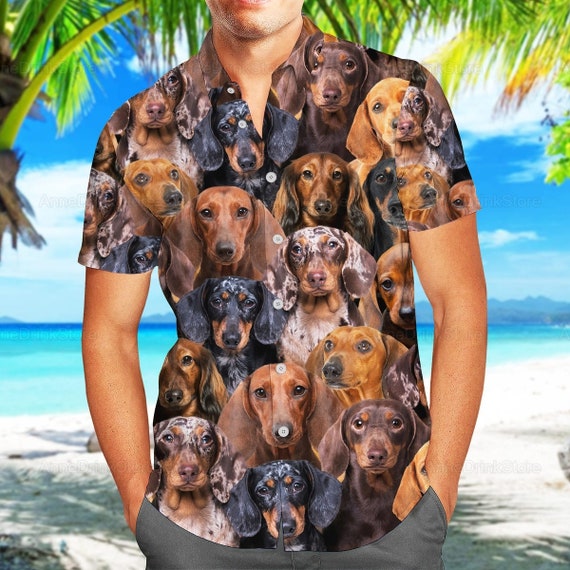 wiener dog hawaiian shirt