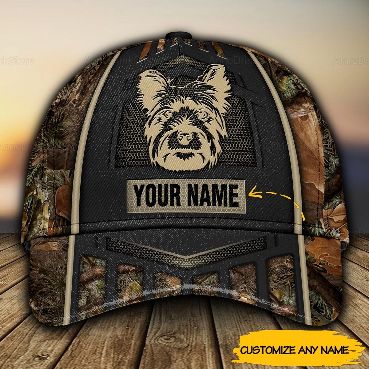 Yorkshire Terrier Custom Hunting Classic Cap, Dog Lover Gifts, Gift for Him, Personalized Classic Hat PDH252111C22