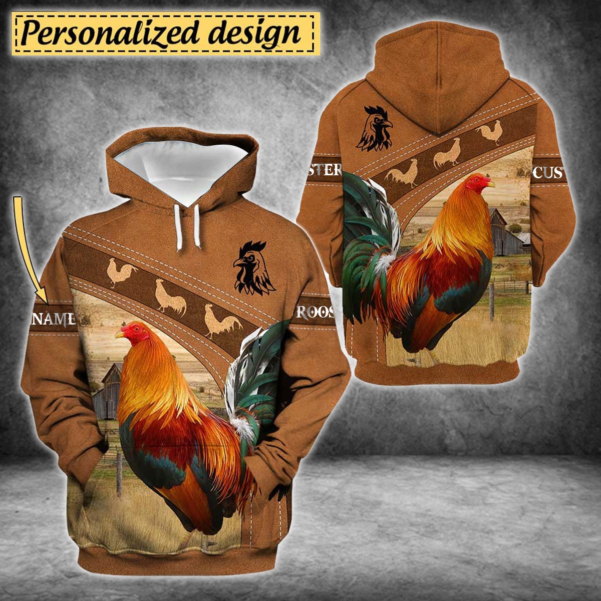 Rooster Hoodie - Etsy
