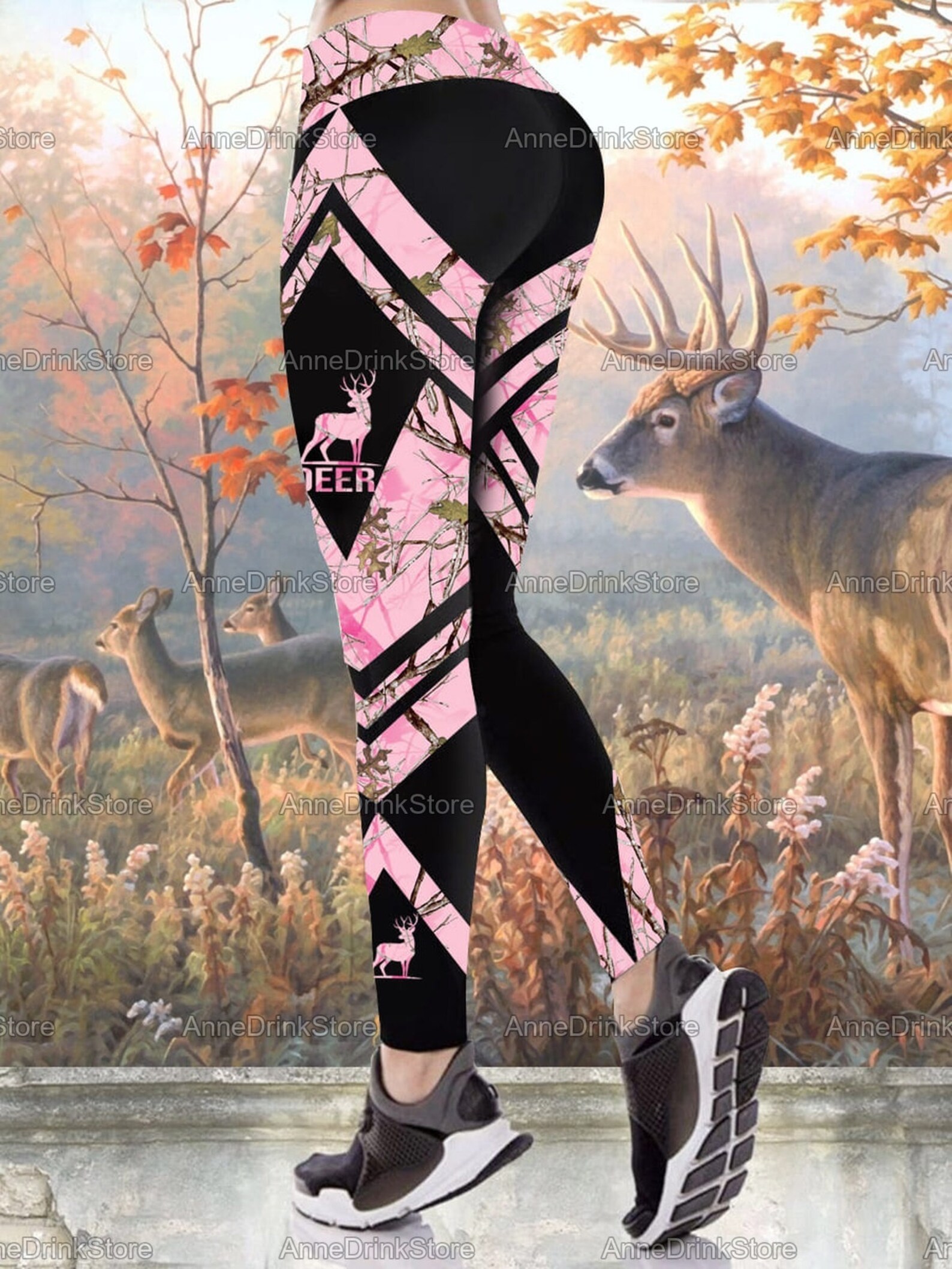 Deer Hunting Leggings Woman Legging Legging Tanktop White Etsy