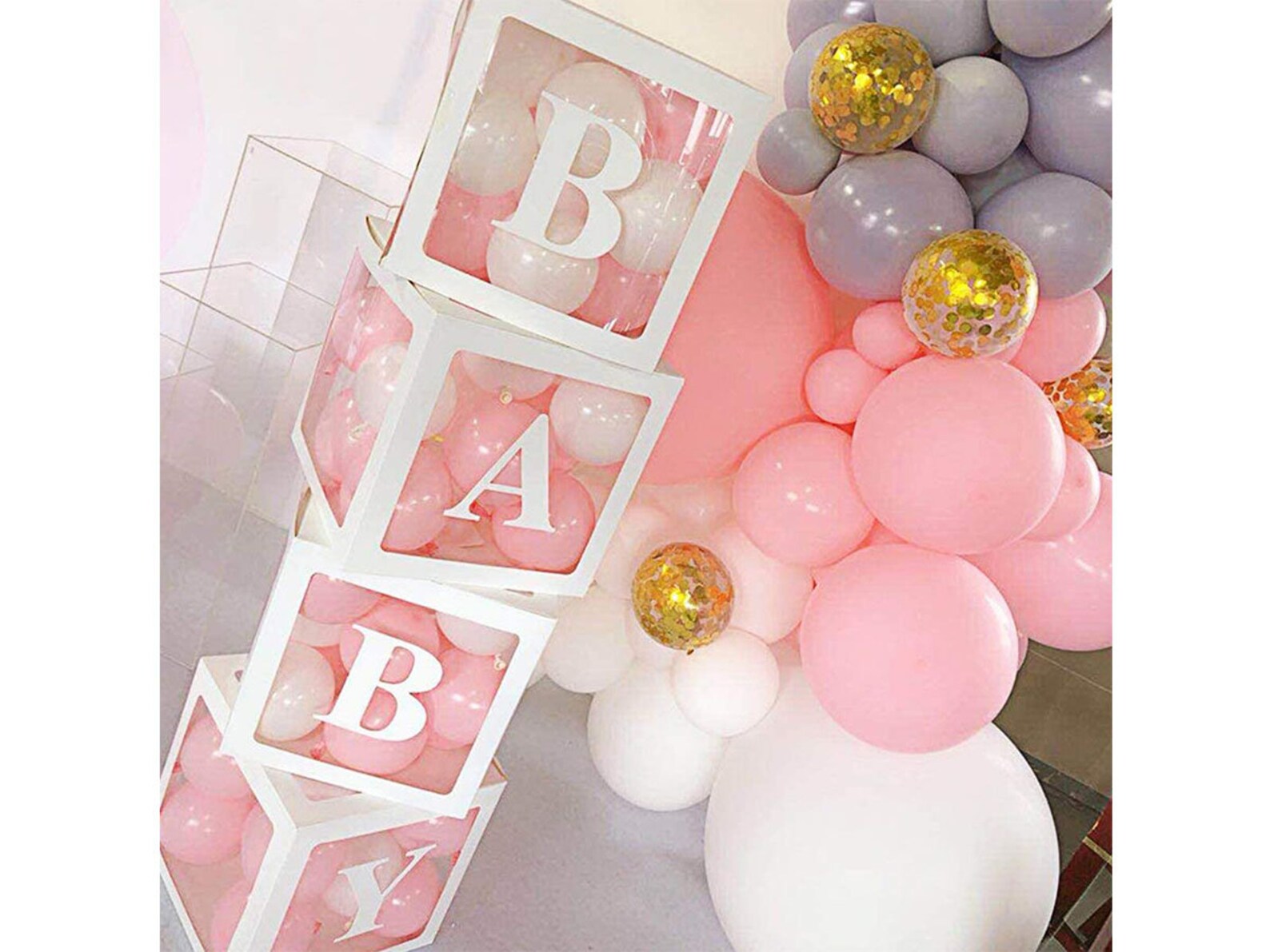 Baby Shower Boxes Party Decorations 4 pcs Transparent Etsy