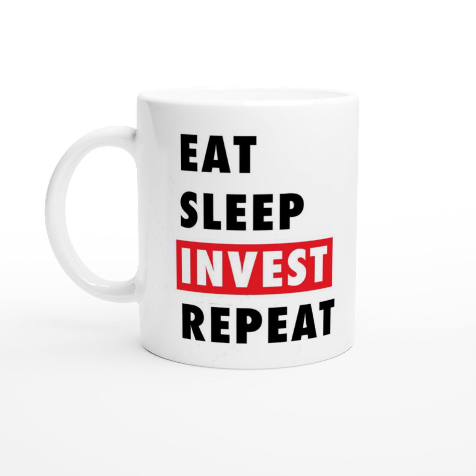 Eat Sleep Invest Repeat Mug Stock Market Investor Art | Etsy