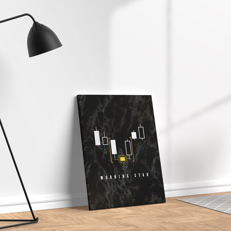 US shop Morning Star Candlestick Canvas Stock Market