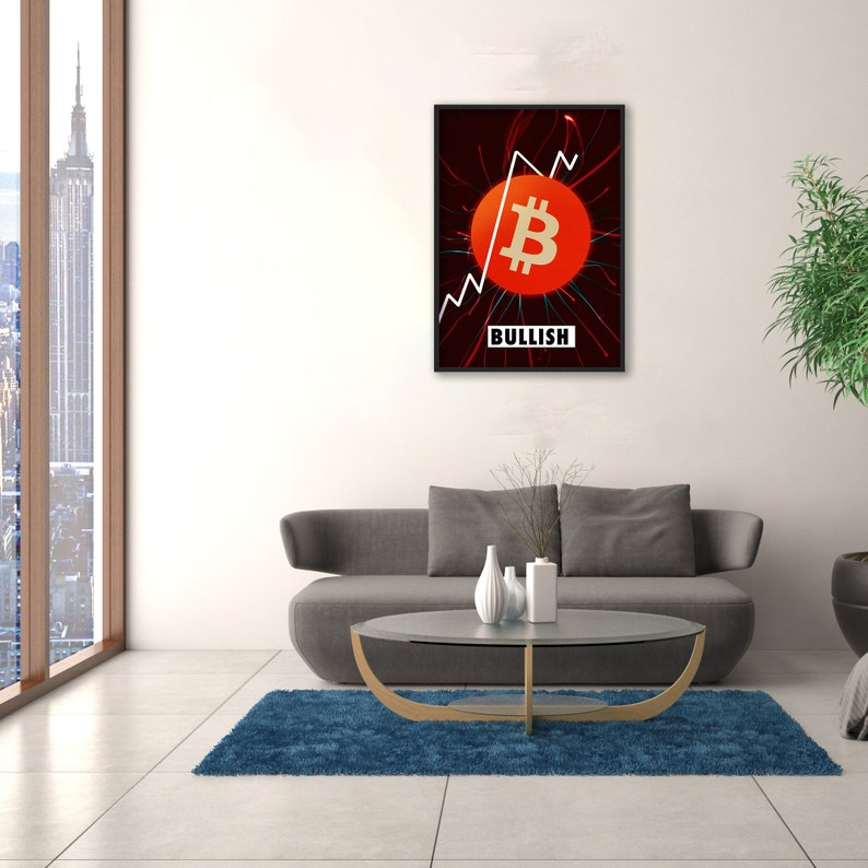 Bitcoin Wall Art Bullish On Bitcoin Poster
