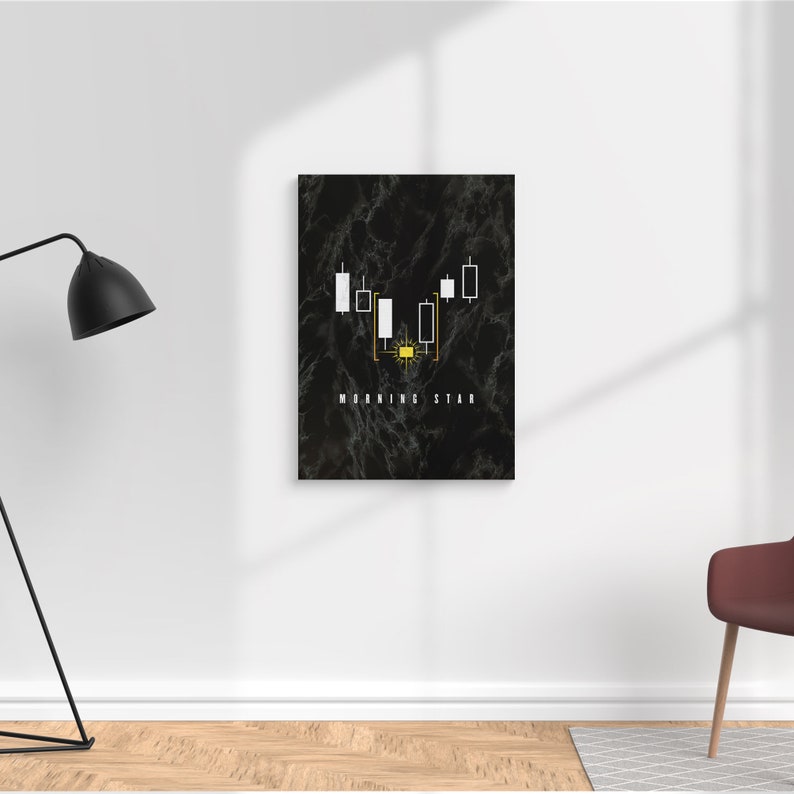 US shop Morning Star Candlestick Canvas Stock Market
