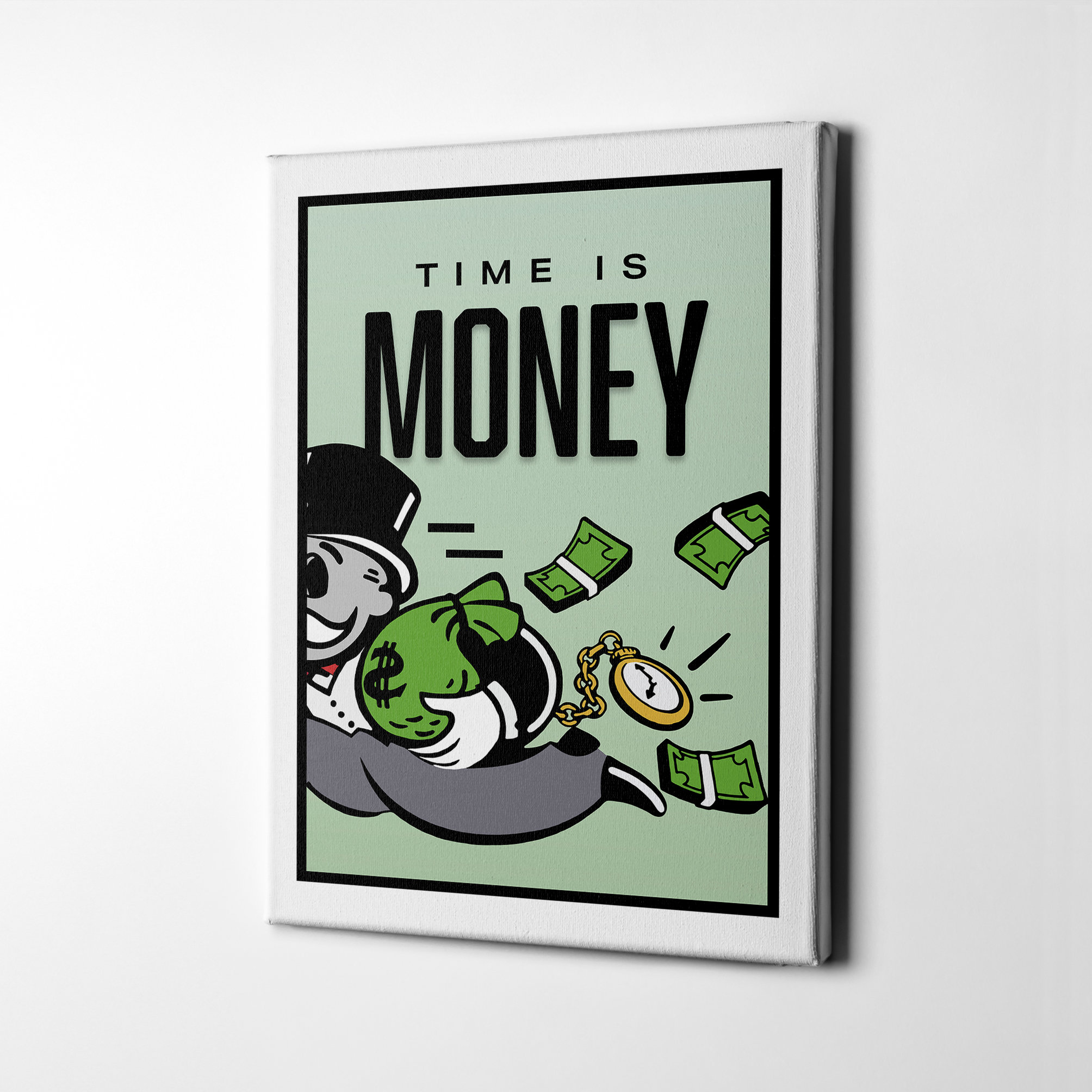 Time Is Money Motivational Art Print Inspirational Wall Etsy
