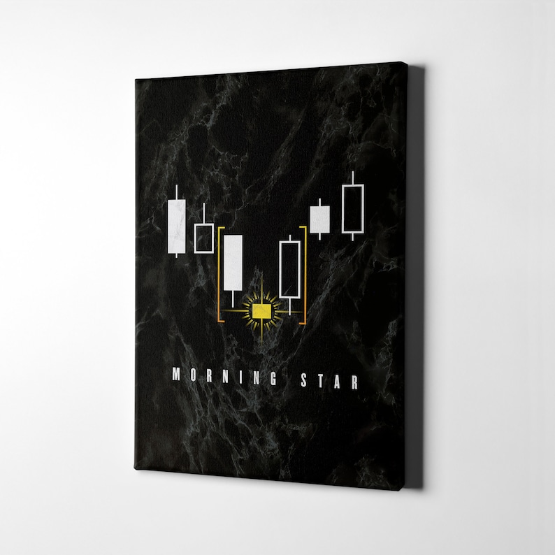 US shop Morning Star Candlestick Canvas Stock Market