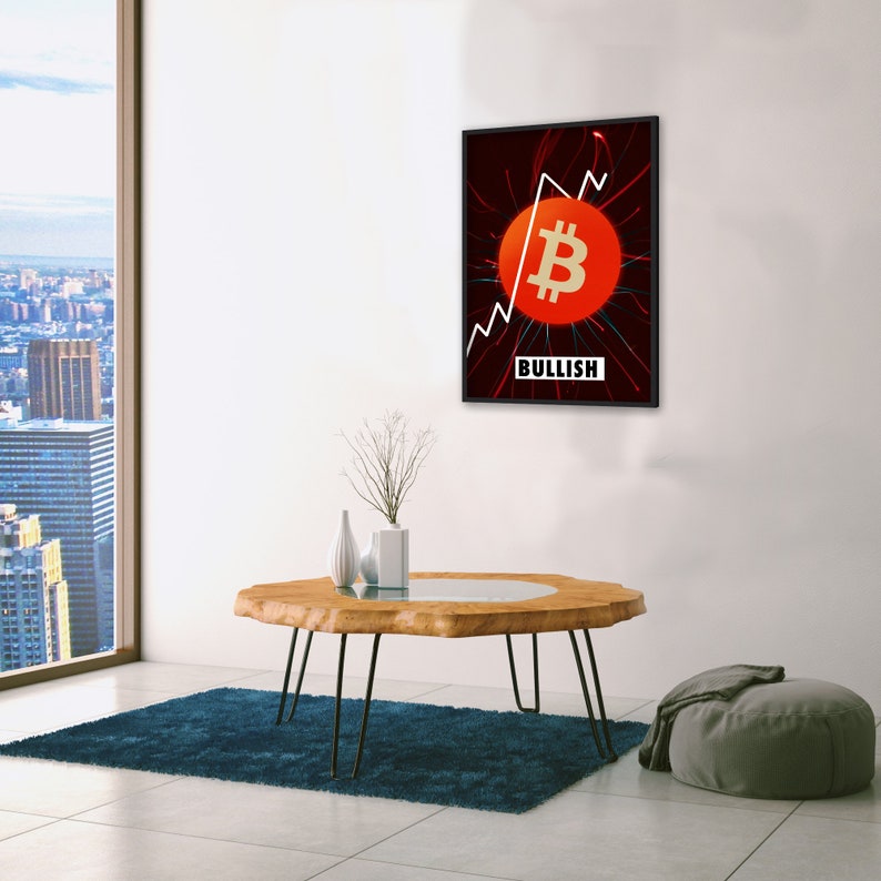 Bitcoin Wall Art Bullish On Bitcoin Poster