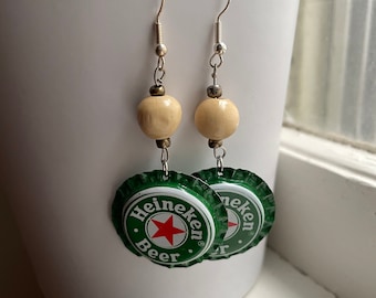 Beer Bottle Cap Earrings