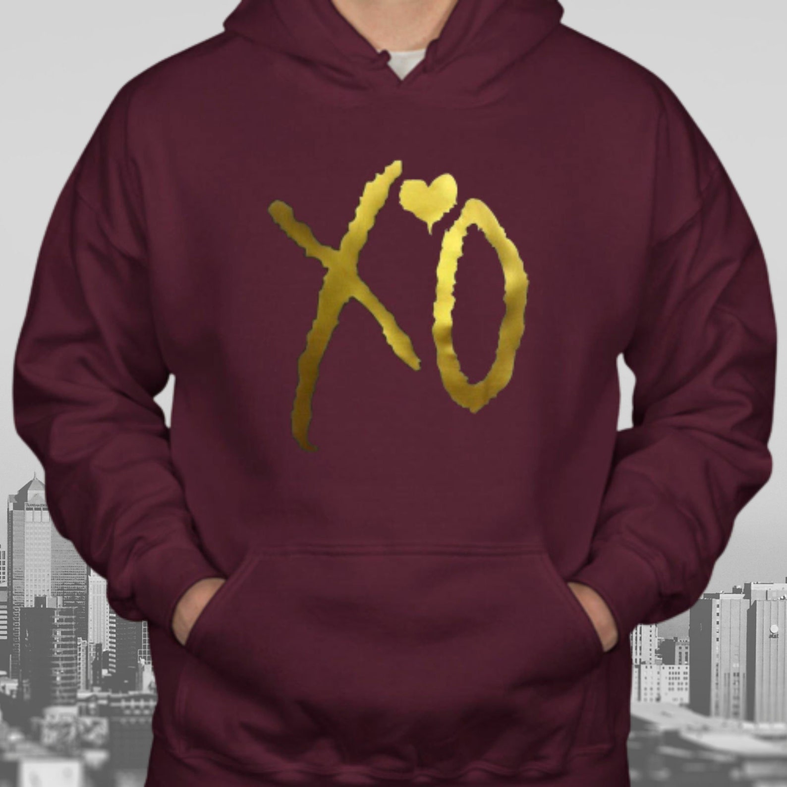 The Weeknd Gold XO Hoodie The Weeknd XO Fan Hoodie The | Etsy