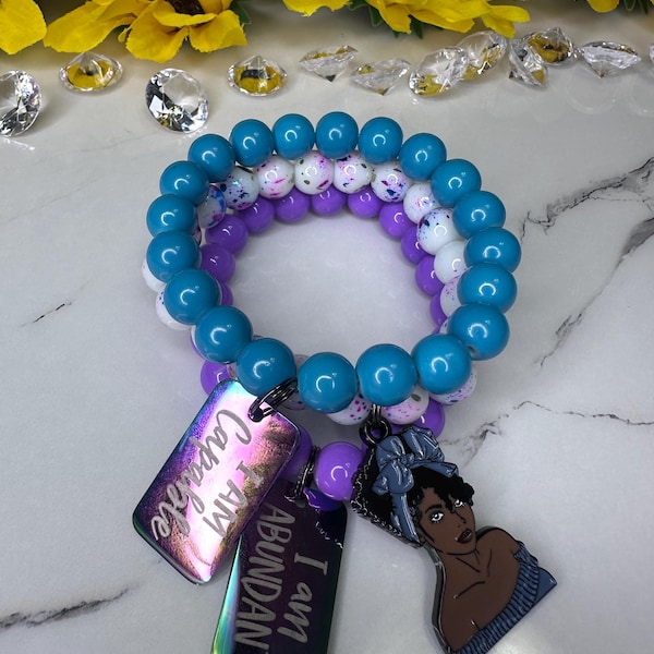 Capable - Positive Affirmation Beaded Bracelet Stack