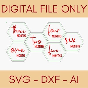 Meilensteinmarkierer SVG | Digitale Datei Meilenstein Kachel für Glowforge | Monatsmarker für Babybilder