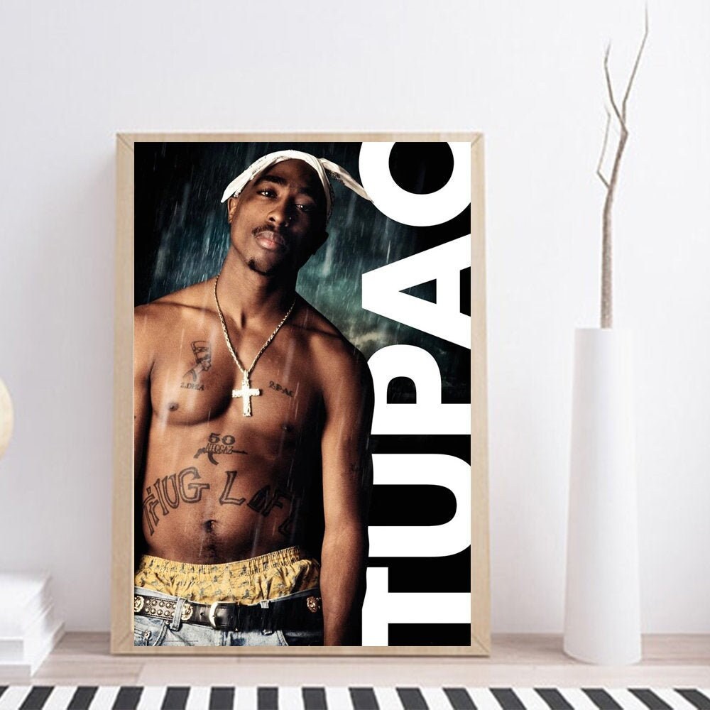 Tupac poster 2Pac Rapper poster Singer underground poster Etsy