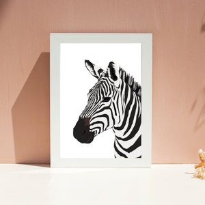 Fondo PERSONALIZADO Impresión de cebra, Arte de pared imprimible, Impresiones de arte, Descarga digital, Decoración de animales de vivero, Cartel de cebra, Arte moderno