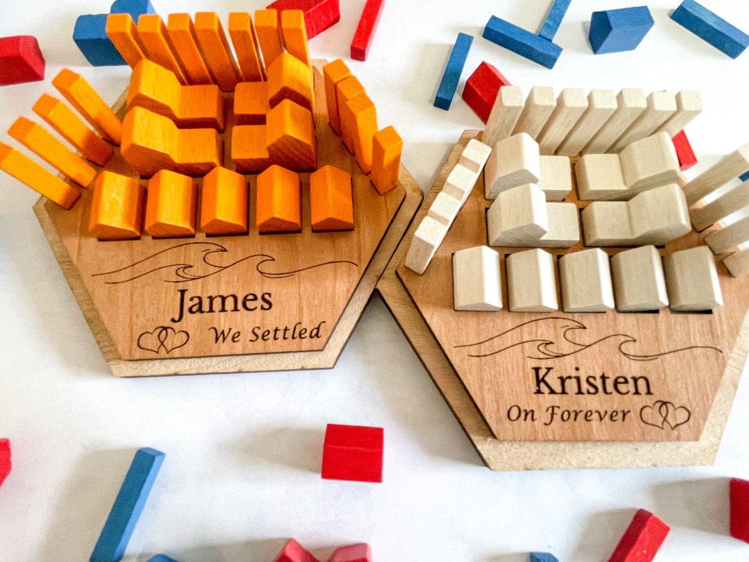 Personalized Game Piece Holder Made With 100 Walnut or Maple Etsy