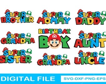 Download Mario Birthday Svg Etsy