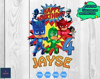 Download Pj Mask Birthday Svg Etsy