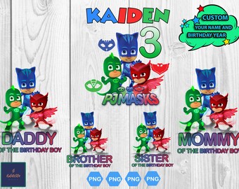 Download Pj Mask Birthday Svg Etsy