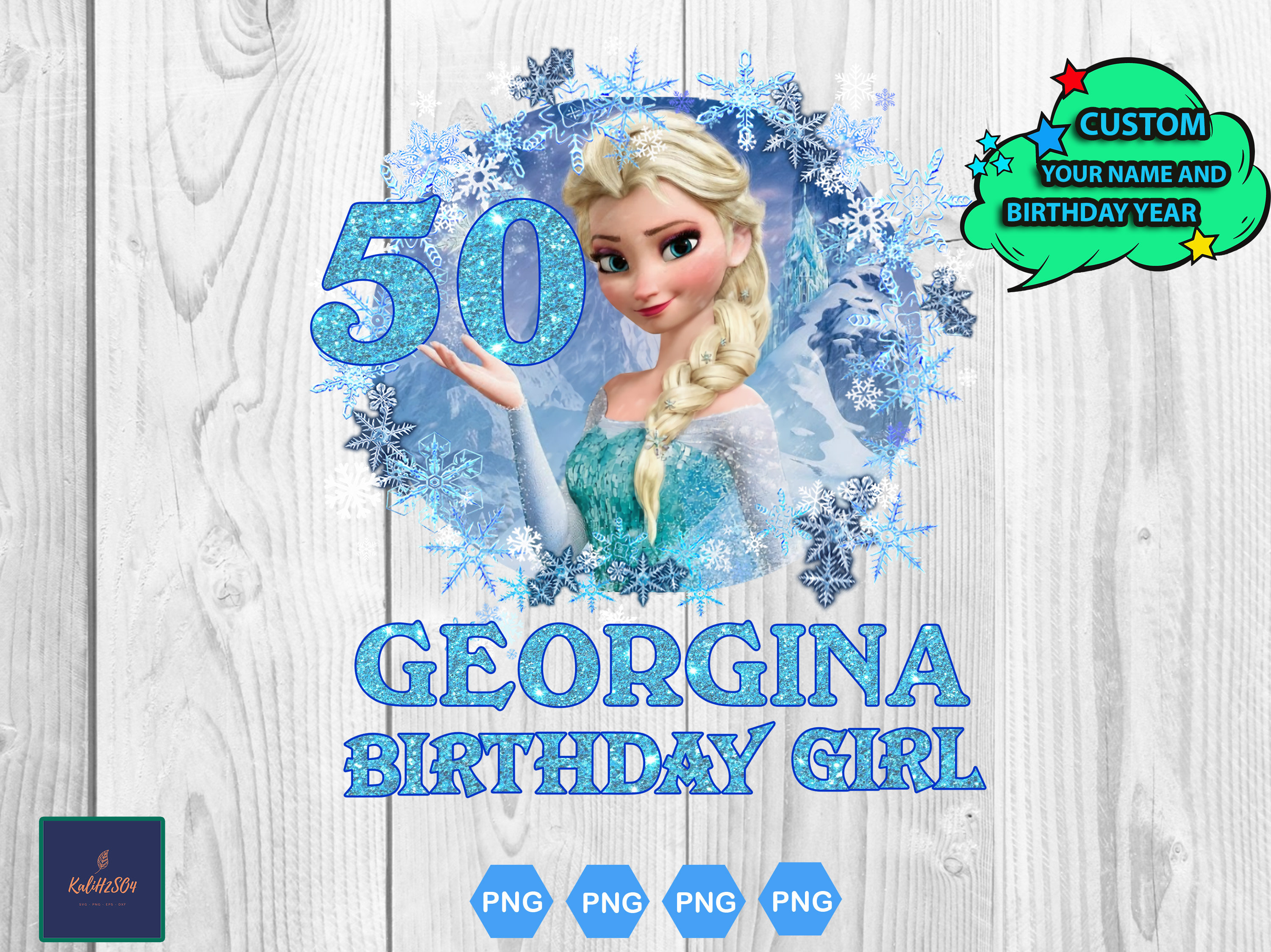 Frozen Birthday PNG Frozen Birthday Girl Png Personalized | Etsy