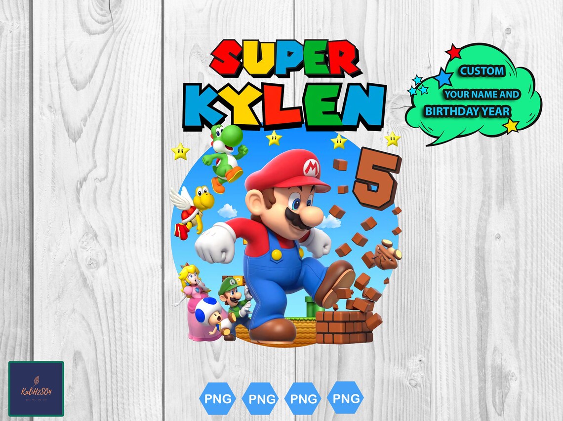 Super Mario Geburtstag PNG Super Geburtstag junge Png Super Etsy