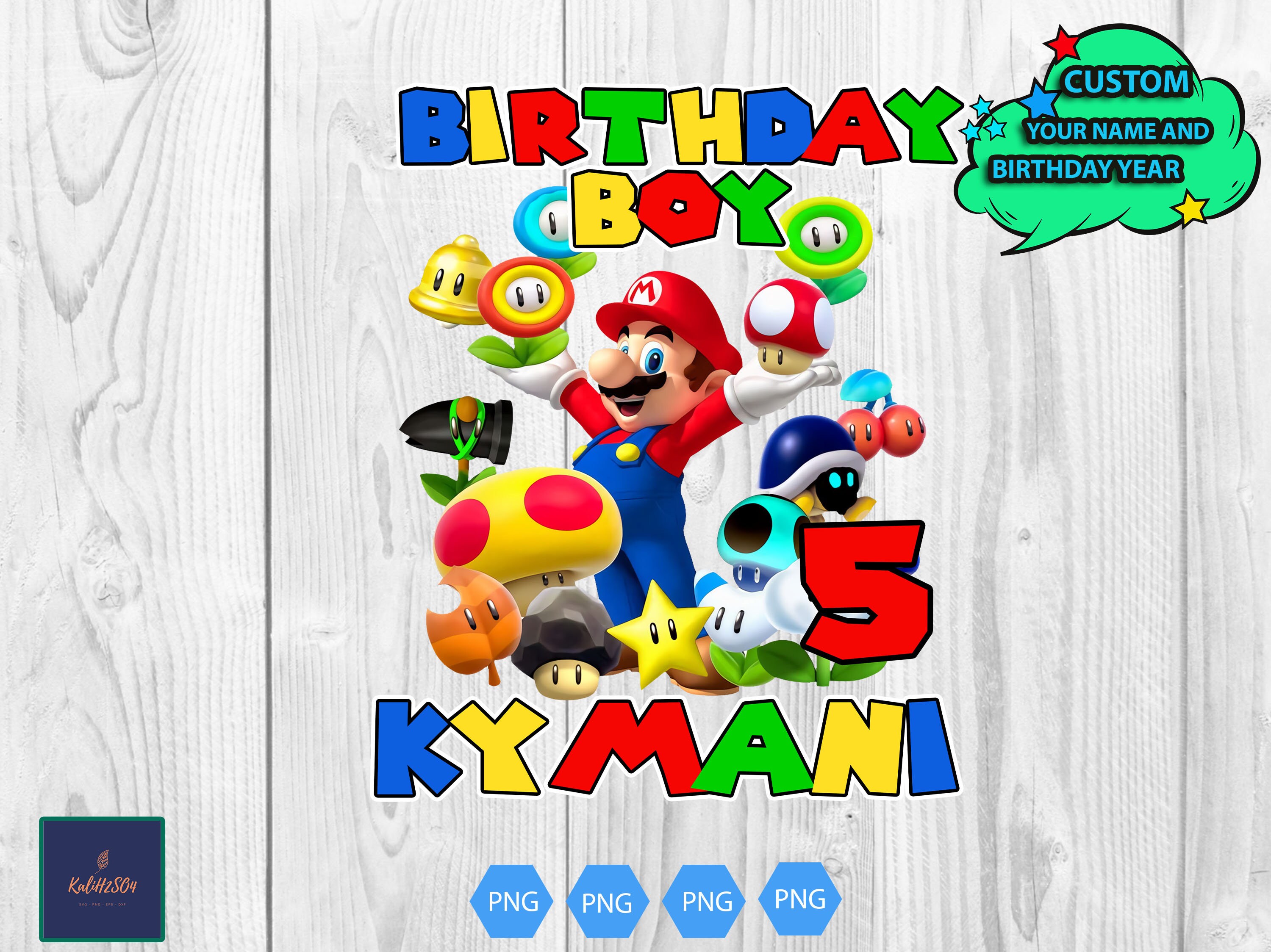 Super Mario Geburtstag PNG Super Geburtstag junge Png Super Etsy