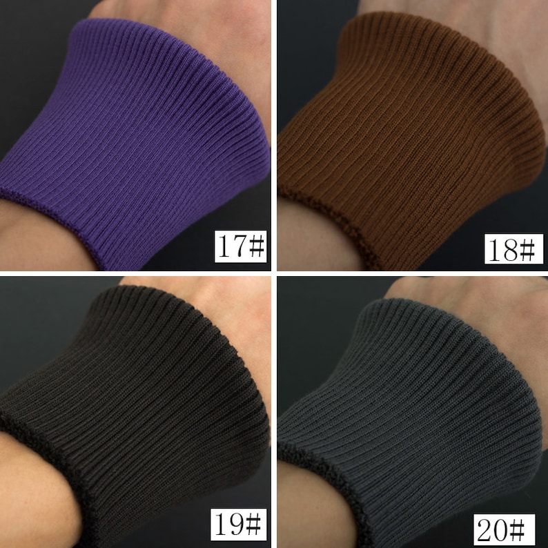 Finished Knitted Ribbed Cuffs Thick Elastic Accessories Down Etsy