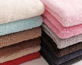Sherpa Fabric, Lamb Faux Fur, Lamb Fleece Fabric, Polyester Sherpa, Soft and Warm Fabric, Winter Fabric, By The Half Yard