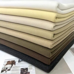 Tissu en laine, Tissu imitation laine, Tissu en laine extensible, Tissu sergé épais en laine avec étoiles, Tissu pour manteau, Tissu automne-hiver, mètre carré