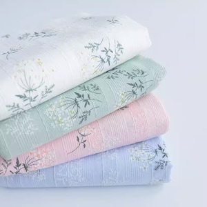 Tissu en coton à fleurs, Tissu brodé, Tissu en coton à fleurs, Tissu en coton doux, Tissu de courtepointe, Tissu de créateur, mètre carré