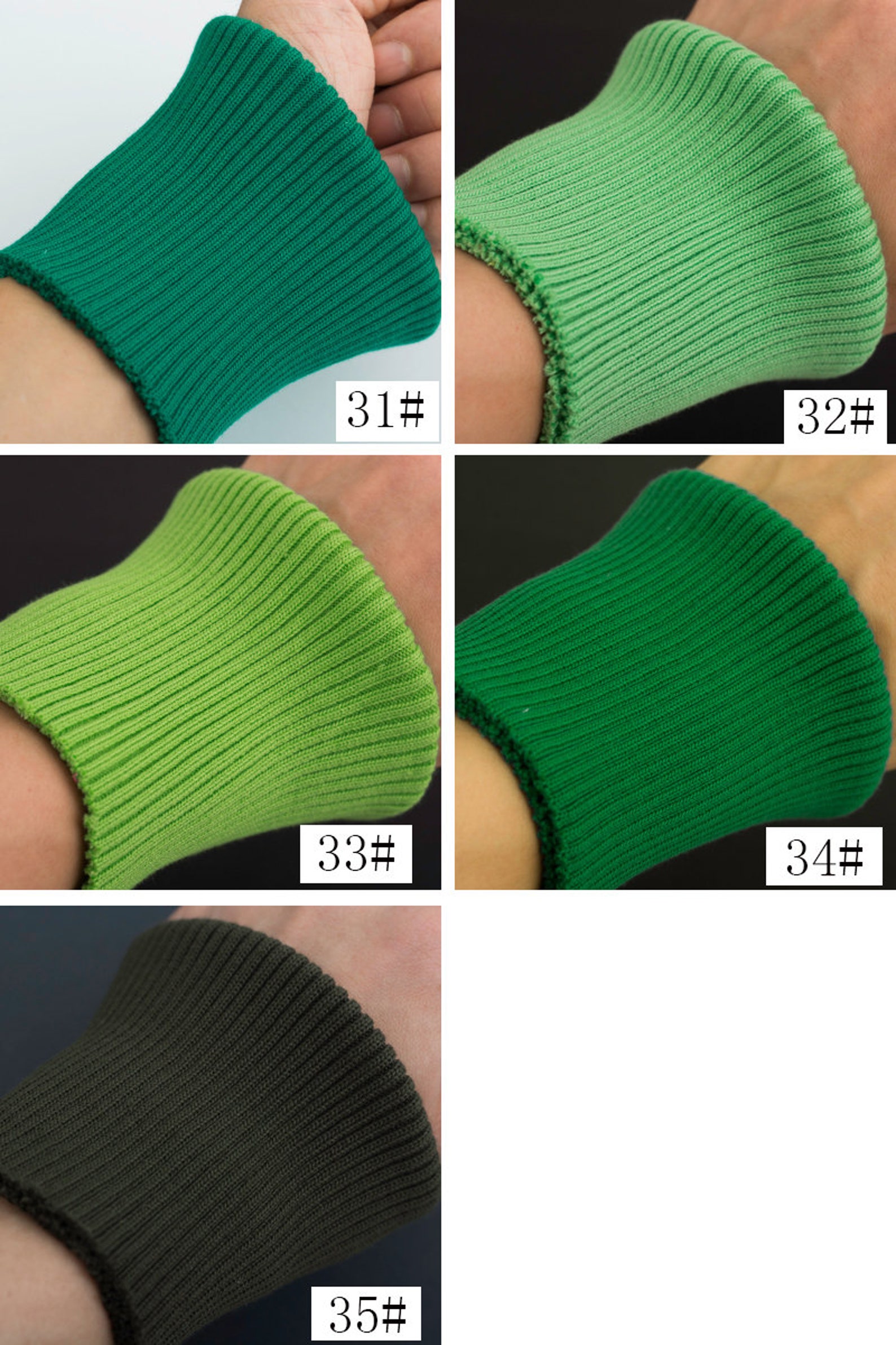 Finished Knitted Ribbed Cuffs, Thick Elastic Accessories, Down Cotton