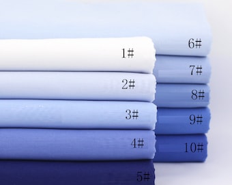Lnk Blue Fabric Group, High Quality Cotton Twill Fabric, 10 Pieces，By The Half Yard