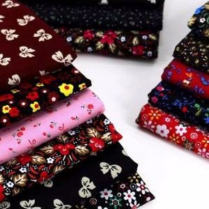 Tessuto di velluto a coste floreale, tessuto di velluto a coste di cotone 100%, stampa fiori 21 Wale velluto a coste sottile, tessuto per abiti, tessuto per la casa, per mezzo metro