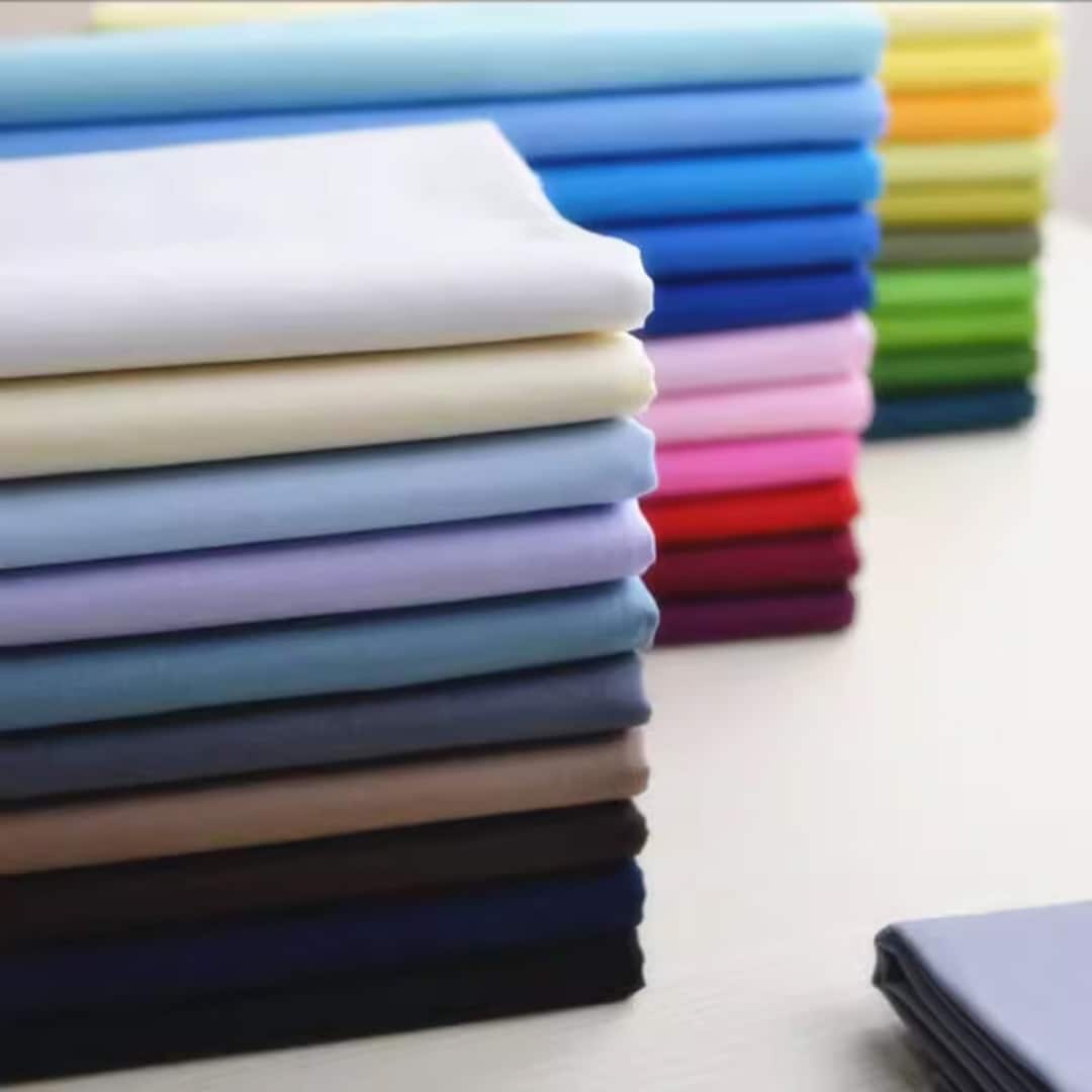 100% Pure Cotton Poplin Plain Fabric Superior Vibrant Colors 100% Pure Cotton Poplin Plain Fabric Superior Vibrant Colors
