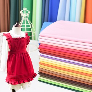 Poplin Fabric, Pure Cotton Fabric, Solid Color, Shirt Fabric, Skirt Fabric,By The Half Yard
