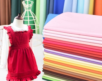 Poplin Fabric, Pure Cotton Fabric, Solid Color, Shirt Fabric, Skirt Fabric,By The Half Yard