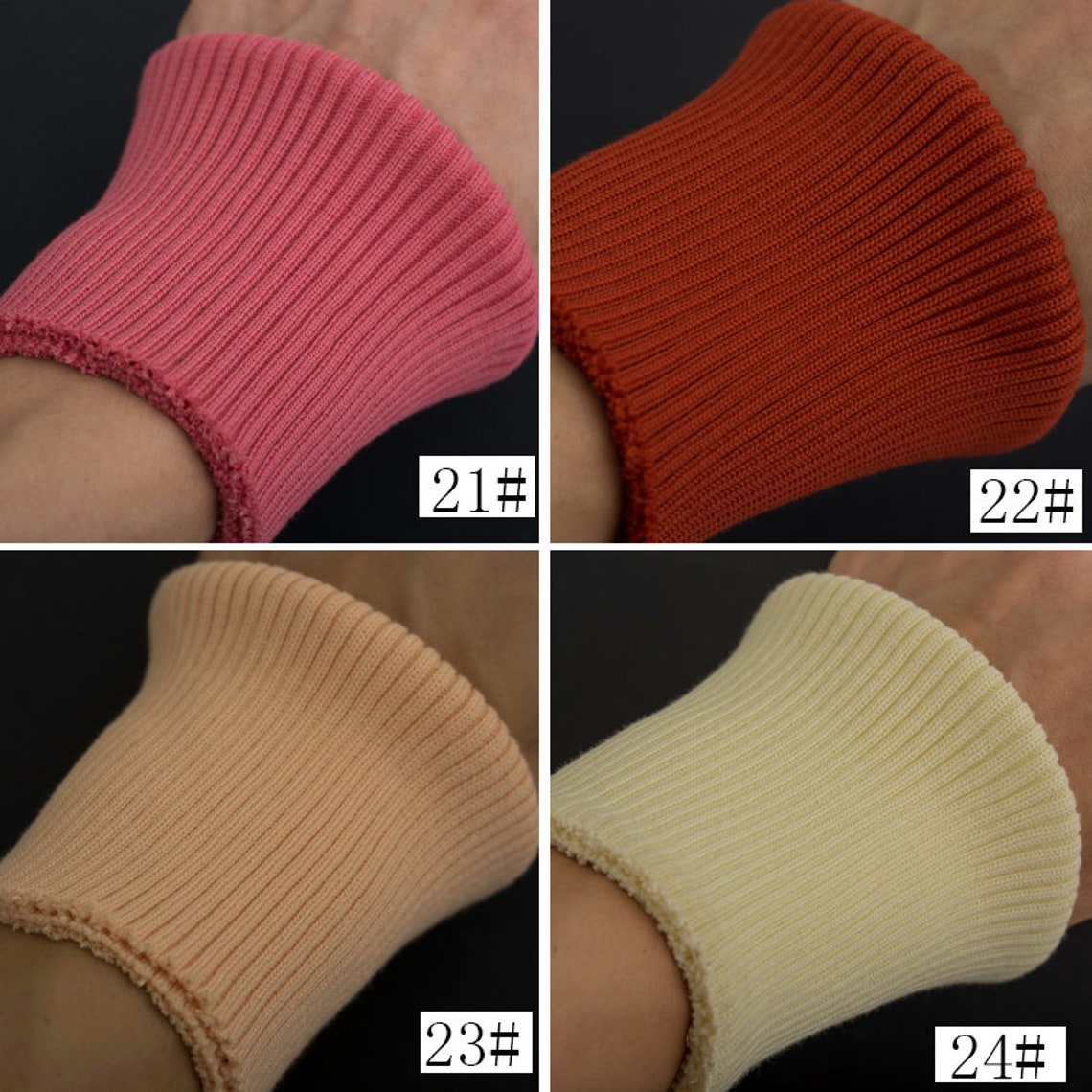 Finished Knitted Ribbed Cuffs Thick Elastic Accessories Down Etsy