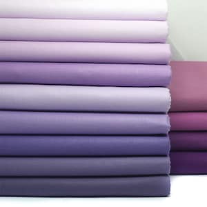 Tessuto twill viola, tessuto per camicia di cotone, 19,6 * 62 pollici, mezzo metro