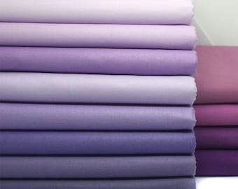 Purple Twill Fabric, Cotton Shirt Fabric,19.6*62 Inch, By The Half Yard