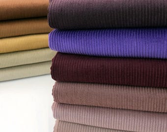 Corduroy Fabric- 8 Wale Corduroy- Upholstery- DIY Handmade Fabric- Customized Clothing- Sewing Fabric- By The Half Yard