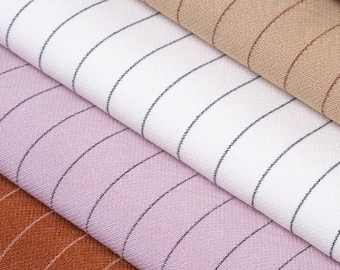 Stretch Suiting Stripes Fabric, Stretch Polyester Spandex Suiting Fabric, Apparel Fabric, Sewing Fabric, By the Half Yard
