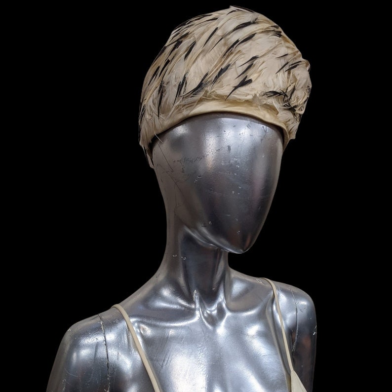1960s Christian Dior Painted Feather 