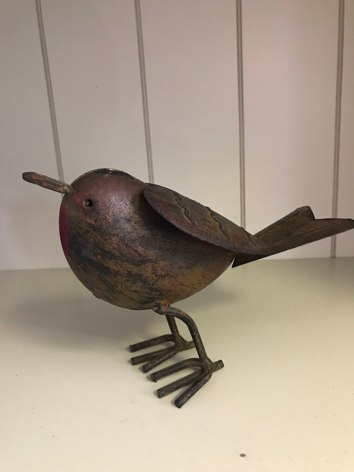 Set of 2 Handcrafted Metal Robin Home Garden Ornaments Etsy UK