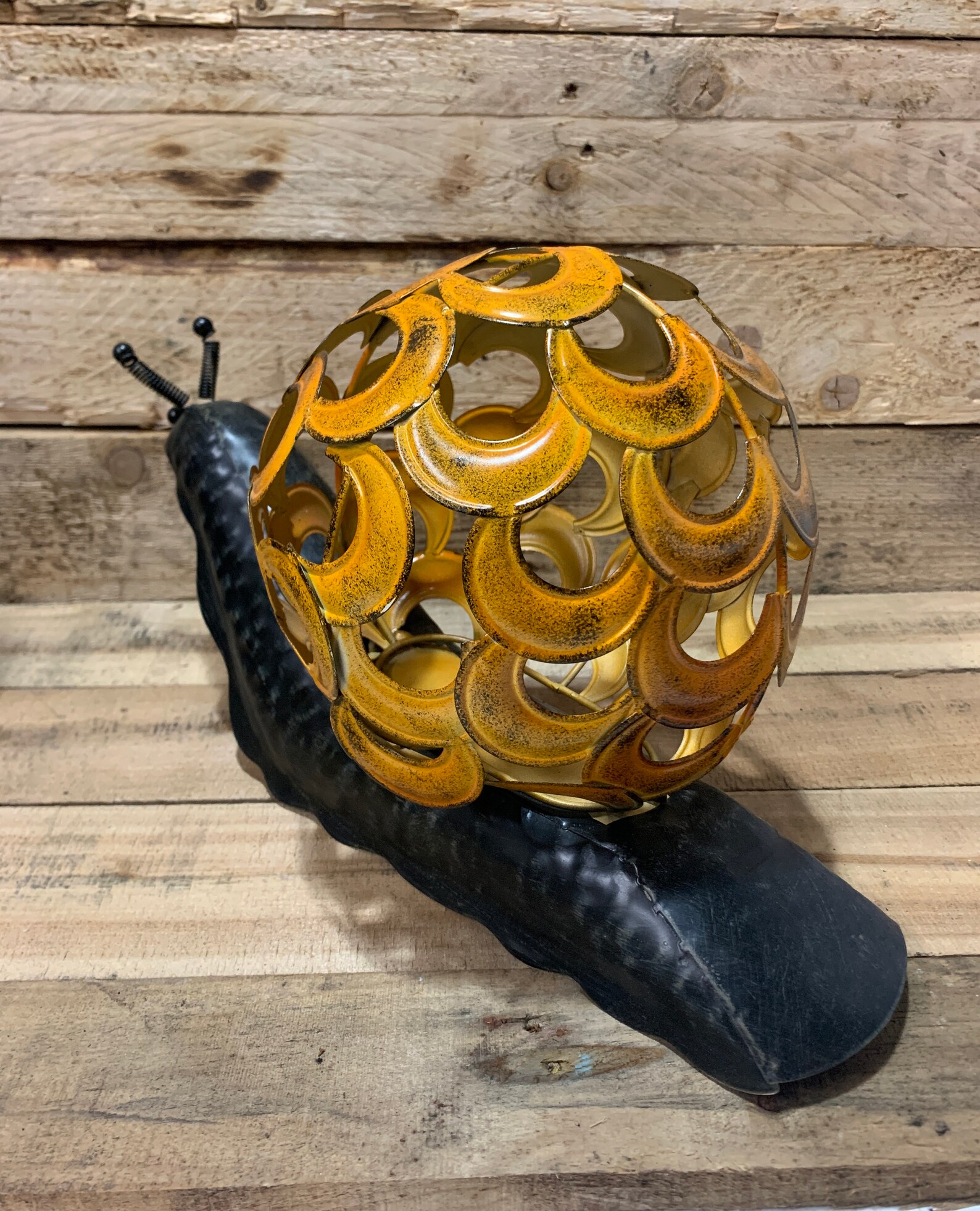 Handcrafted Metal Snail Garden Ornament Statue Sculpture Etsy UK